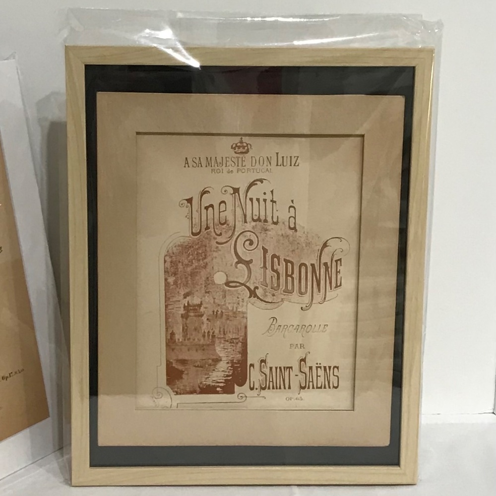Sheet Music Custom Wall Art- Classical Series "Une Nuit a Lisbonne" - Picture 4 of 4